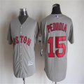 Boston Red Sox Dustin Pedroia 15# gray mlb baseball jersey