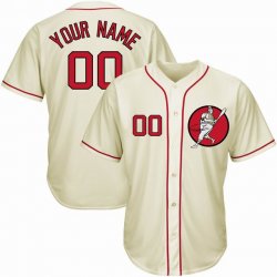 Custom Washington National beige baseball jerseys