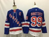 Adidas New York Rangers #99 Wayne Gretzky Blue NHL Jerseys