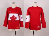 2014 NHL Canada team blank red women hockey jerseys