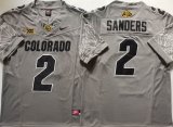 Colorado Buffaloes #2 Shedeur Sanders gray college football jerseys-PNS 01