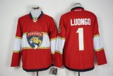 2016 Florida Panthers #1 Roberto Luongo Red hockey Jersey