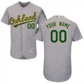 Custom Oakland Athletics gray Flexbase Authentic Collection Jersey