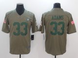 Nike New York Jets #33 Jamal Adams green USA flag Color Rush Limited Jersey