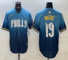 Nike Philadelphia Phillies #19 Cristian Pache blue majestic baseball jerseys city version