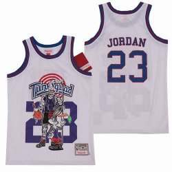 Lebron James #23 Tune Squad White Movie Basketball Jersey with Offset font-SG