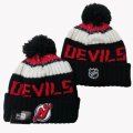 2024 New Jersey Devils black white red NHL Sports Cuffed Knit Hats