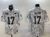 Buffalo Bills #17 Josh Allen Nike Arctic Camo 2024 Salute to Service Limited Jersey