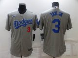 Nike Los Angeles Dodgers #3 Chris Taylor gray Flexbase jersey