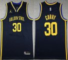 Jordan logo Golden State Warriors #30 Stephen Curry blue nba basketball jerseys-XD