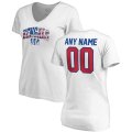 Cincinnati Bengals NFL Pro Line by Fanatics Branded Women's Any Name & Number Banner Wave V-Neck T-Shirt â€“ White