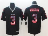 Nike Buccaneers #3 Jameis Winston black USA flag Color Rush Limited Jersey