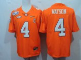 Clemson Tigers 4 Deshaun Watson Playoff Diamond Orange College Football Jersey