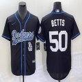 Nike Los Angeles Dodgers #50 Mookie Betts black majestic baseball Jerseys Joint name -BD 02