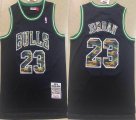 Chicago Bulls #23 Michael Jordan throwback black nba basketball jerseys -XD