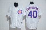 Chicago Cubs #40 Willson Contreras White majestic mlb jerseys