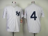 New York Yankees #4 Lou Gehrig throwback white MLB Jerseys