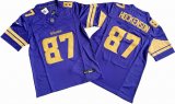 Minnesota Vikings 87# T.J. Hockenson purple yellow Nike Vapor F.U.S.E. Limited Jersey