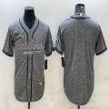 Nike Oakland Raiders blank Hemp grey baseball jerseys Joint name-BD