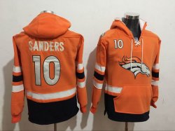 Broncos #10 Emmanuel Sanders orange nfl Hooded Sweatshirt