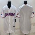 2023 World Cup Dominican Republic's white majestic baseball jerseys 07