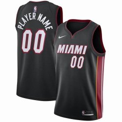 Customized Miami Heat black basketball jerseys