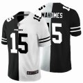 Kansas City Chiefs #15 Patrick Mahomes white black Split Nike Color Rush Limited Jersey