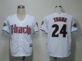 Arizona Diamondback 24 Young White mlb jerseys