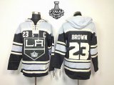 2014 stanley cup Los Angeles Kings 23# BROWN black NHL Hooded Sweatshirt