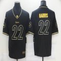 Nike Pittsburgh Steelers #22 Najee Harris Black throwback Salute To Service Limited Jersey-BD