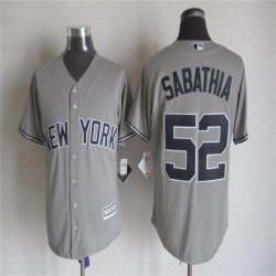 New York Yankees C.C.Sabathia 52# gray majestic baseball Jerseyg