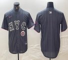 Nike New York Mets blank gray majestic majestic baseball jerseys city version 05