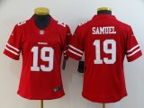 Women Nike 49ers #19 Deebo Samuel red Color Rush Limited Jersey