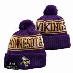 2024 Minnesota Vikings purple white yellow NFL Sports Cuffed Knit Hats 01