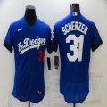 New Los Angeles Dodgers #31 Max Scherzer blue Flexbase Authentic Collection Jersey