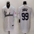 Nike New York Yankees #99 Aaron Judge white majestic baseball Jersey Joint name 06