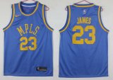 Nike Los Angeles Lakers 23 LeBron James blue player basketball jersey