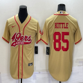 Nike San Francisco 49ers #85 George Kittle yellow baseball jerseys Joint name-BD