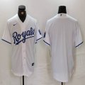 Nike Kansas City blank white majestic MLB jerseys-BD