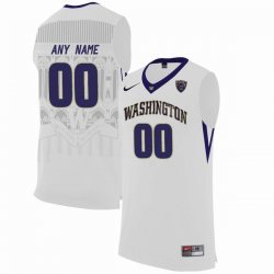 custom Washington Huskies white College basketball jersey