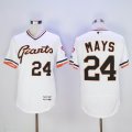 San Francisco Giants 24# Willie Mays white throwback Flexbase Authentic Collection Jersey