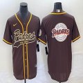 Nike San Diego Padres blank brown majestic baseball jersey Joint name -BD 04