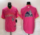 Nike San Diego Padres blank pink MLB Baseball jerseys Joint name-BD 05