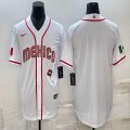 2023 World Cup Mexico blank white majestic baseball jerseys 02