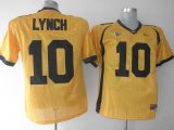 NCAA 10# LYNCH yellow jersey