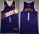 Nike Phoenix Suns #1 Devin Booker Purple NBA basketball Jersey-XD 01