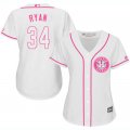 2017 Women Houston Astros #34 Nolan Ryan white majestic mlb jersey