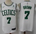 Nike Boston Celtics #7 Jaylen Brown white NBA basketball Jersey-S8