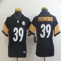 Youth Nike Pittsburgh Steelers #39 Minkah Fitzpatrick black Color Rush Limited Jersey 01