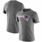 New England Patriots Nike Essential Logo Dri-FIT Cotton T-Shirt - Heather Charcoal